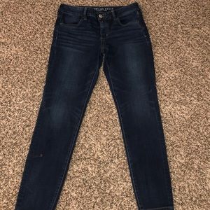 Dark wash skinny jeans